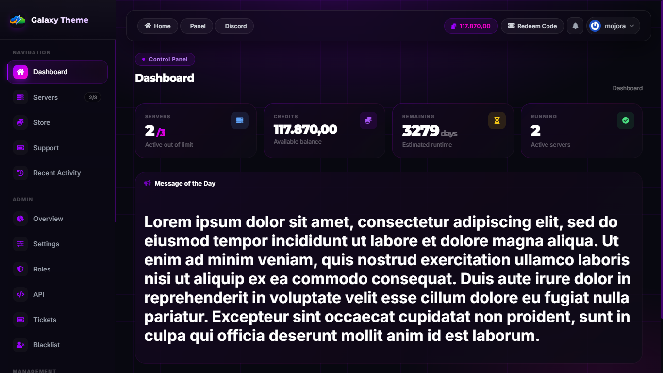 Galaxy Theme